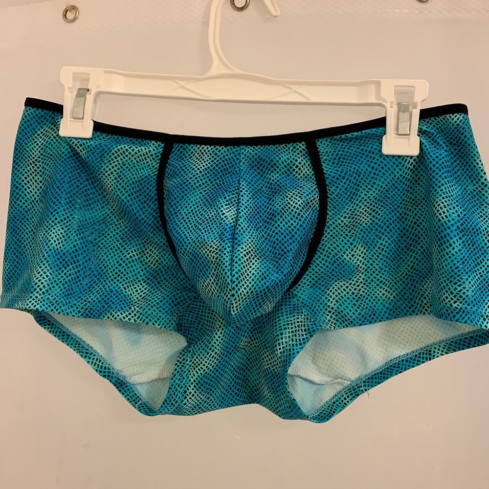 Extreme Collection trunk. Blue/Black snake print.